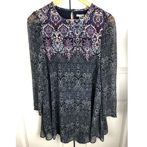 Ecote Urban Outfitters Long Sleeve Blouse Top Boho Indian Flowy Size XS